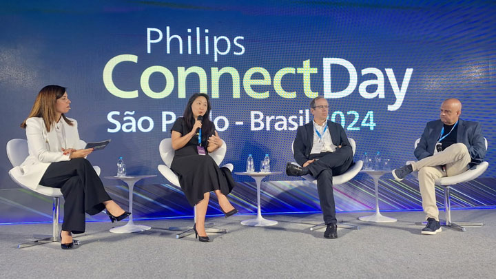 Philips ConnectDay 2024 - Painel - As próximas fronteiras da transformação digital na saúde - Caroline Zago, head de Entreprise Informatics LATAM na Philips; Patricia Maeda, presidente da Unidade de Negócios de B2C no Fleury; Dr. José Marcelo de Oliveira, CEO do Hospital Oswaldo Cruz; Dr. Anderson Nascimento, CEO da Rede Total Care (Grupo Amil).